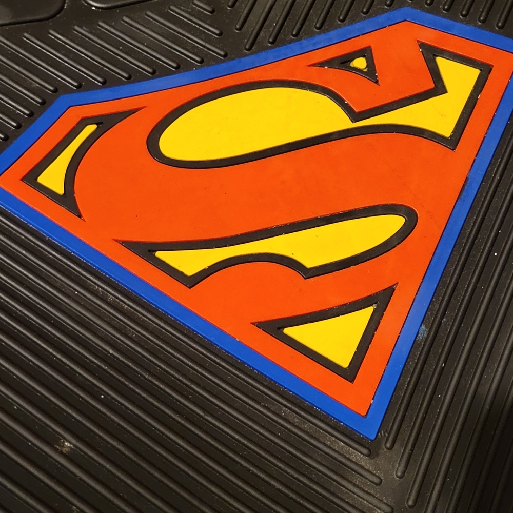 DC Comics Doormat with Red, Yellow & Blue Superman Shield